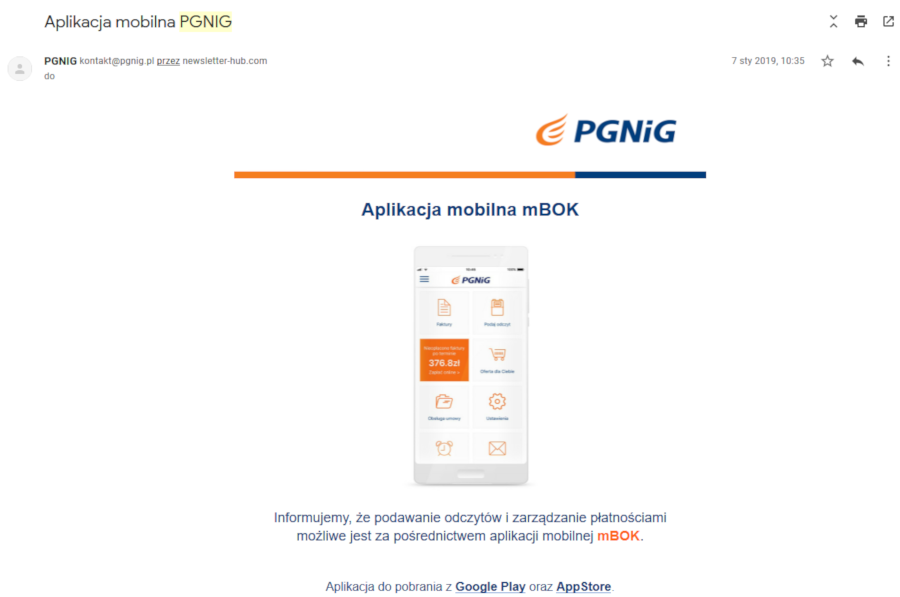 PGNiG aplikacja mobilna